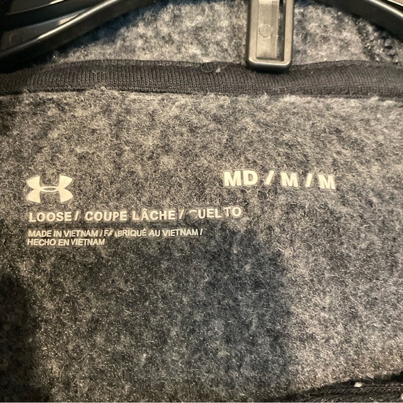 UNDER ARMOUR HOODIE SPECKLE BLACK SIZE M - Picture 4 of 4